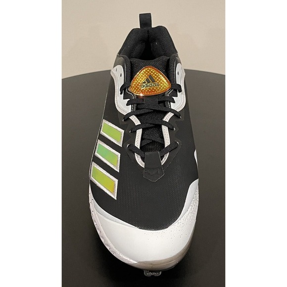 Adidas Icon 6 Bounce ECP Men's Size 11 Core Black Gold Baseball Cleats EH2378 - Picture 6 of 11